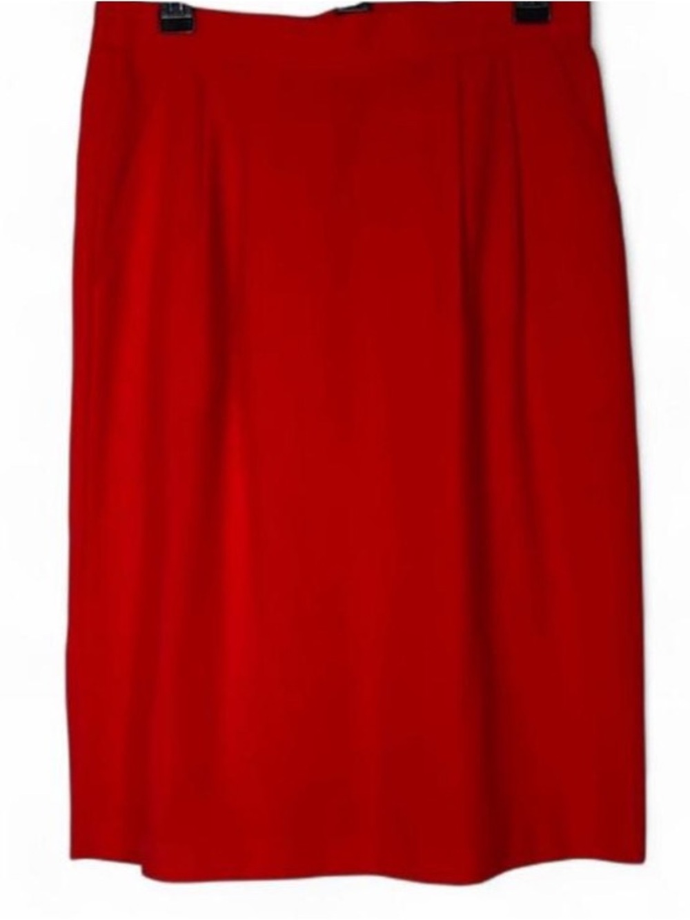 VTG 70s-80s Red SweetBriar Pencil MIDI Skirt Sz 10 Power Dressing Siren